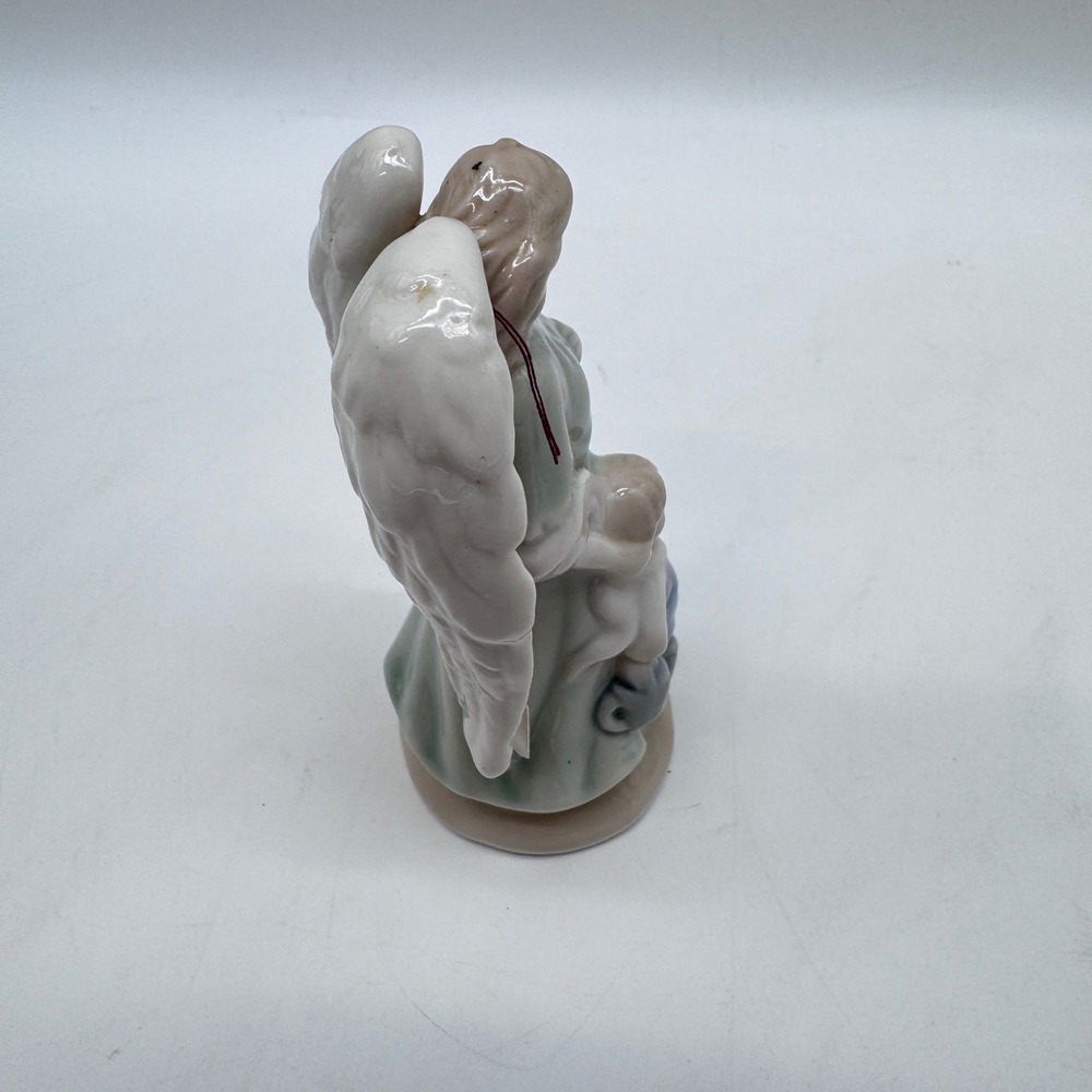 Vntge Greenbrier International Figurine Guardian Angel Children Porcelain Statue - Picture 3 of 5